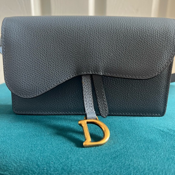 Dior Saddle Belt Bag in blue - Picture 1 of 9